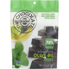 THE CHOCOLATE TRADER: Dark Chocolate Olive Oil Mint, 3.6 oz