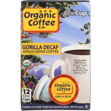 ORGANIC COFFEE CO: Gorilla Decaf Single Serve Coffee, 12 pcs