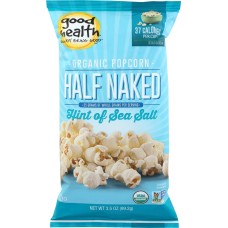 GOOD HEALTH: Half Naked Popcorn Organic Sea Salt, 3.5 oz