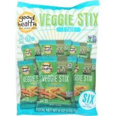 GOOD HEALTH: Veggie Stix Single Serve 6 Pack, 6 oz