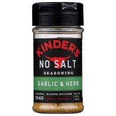 KINDERS: Spice No Salt Garlic Herb, 2.4 OZ