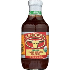 KINDERS: Sauce Bbq Spicy Roasted Garlic Organic, 20 oz