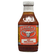 KINDERS: Hot BBQ Sauce, 20.5 oz