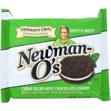 NEWMAN'S OWN ORGANIC: Newman O's Cookies Mint Creme, 13 oz