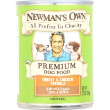 NEWMAN'S OWN: Dog Food Turkey and Chicken Formula, 12.7 oz