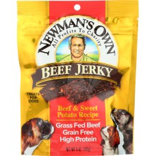 NEWMANS OWN ORGANIC: Dog Treat Beef Jerky  Beef Sweet Potato, 5 oz