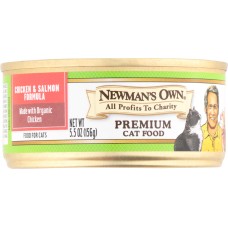 NEWMAN'S OWN: Premium Cat Food Chicken and Salmon Formula, 5.5 oz