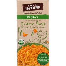 BACK TO NATURE: Organic Crazy Bugs Macaroni & Cheese Dinner, 6 oz