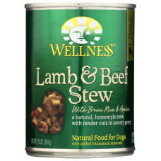 WELLNESS: Dog Food Wet Lamb Beef Stew, 12.5 oz