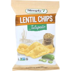 SIMPLY 7: Lentil Chips JalapeÃ±o Naturally Spicy, 4 oz