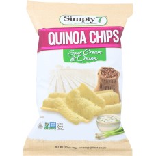 SIMPLY 7: Quinoa Chips Sour Cream & Onion, 3.5 oz