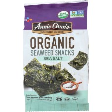 ANNIE CHUNS: Organic Seaweed Snacks, Sea Salt, 0.35 oz