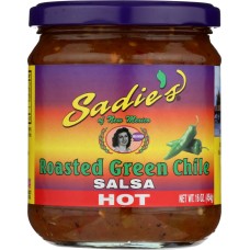 SADIE: Salsa Hot Roasted Green Chile, 16 oz