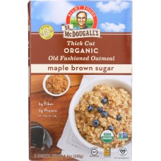 DR MCDOUGALLS: Organic Maple Brown Sugar Old Fashioned Oatmeal, 8.4 oz