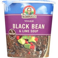 DR MCDOUGALLS: Big Cup Vegan Soup Black Bean and Lime, 3.4 oz