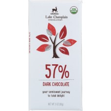 LAKE CHAMPLAIN CHOCOLATES: Chocolate Bar Dark 57%, 3 oz