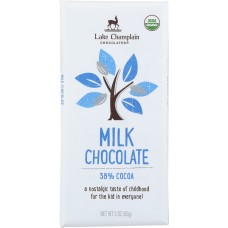 LAKE CHAMPLAIN CHOCOLATES: Chocolate Bar Milk 38% Cocoa, 3 oz