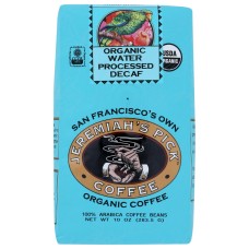 JEREMIAHS PICK COFFEE: Coffee Whole Bean Decaffeinated Water Process Organic, 10 oz