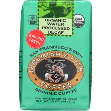 JEREMIAHS PICK COFFEE: Water Process Decaf Ground Coffee, 10 oz