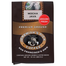 JEREMIAHS PICK COFFEE: Coffee Ground Mocha Java, 10 oz