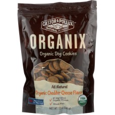 CASTOR & POLLUX: Organic Dog Cookies Cheddar Cheese Flavor, 12 oz