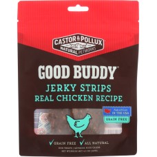 CASTOR & POLLUX: Dog Treat Good Buddy Jerky Strip Chicken, 4.5 oz