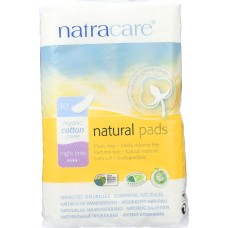 NATRACARE: Organic & Natural Maxi Pads Night Time, 10 pc