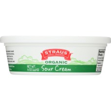 STRAUS: Organic Sour Cream, 8 oz