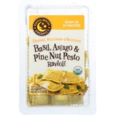 RISING MOON: Organics Ravioli Basil, Asiago & Pine Nut Pesto, 8 oz