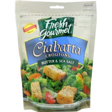 FRESH GOURMET: Ciabatta Croutons Butter And Sea Salt, 4.5 Oz