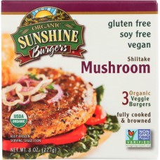 SUNSHINE BURGER: Shiitake Mushroom Veggie Burger, 8 oz