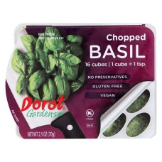 DOROT: Cube Frozen Chopped Basil, 2.5 oz