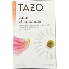 TAZO: Herbal Tea Calm Chamomile Caffeine-Free 20 Tea Bags, 0.91 oz