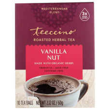 TEECCINO: Vanilla Nut Tea Single Serve, 10 bg