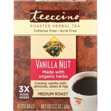 TEECCINO: Vanilla Nut Tea Single Serve, 10 bg
