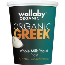 WALLABY ORGANIC: Greek Whole Milk Yogurt Plain, 32 oz