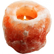 EVOLUTION SALT: Tealight Candle Holder Himalayan Crystal Salt, 1 ea