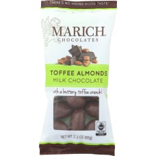 MARICH: Chocolate Toffee Almonds Single Serve, 2.3 oz