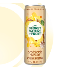 THE SECRET NATURE OF FRUIT: Soda Prob Spiced Pineapl, 12 fo