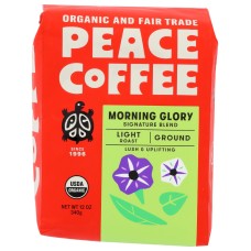 PEACE COFFEE: Coffee Grnd Morning Glory, 12 OZ