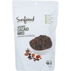 SUNFOOD SUPERFOODS: Organic Cacao Nibs, 8 oz