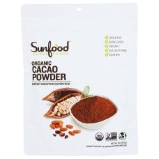 SUNFOOD SUPERFOODS: Organic Cacao Powder, 8 oz