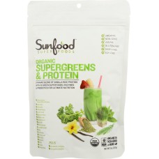SUNFOOD SUPERFOODS: Supergreens Protein, 8 oz