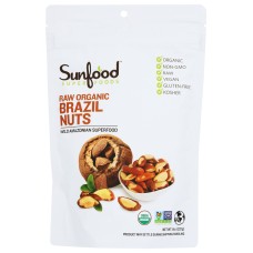SUNFOOD SUPERFOODS: Organic Brazil Nuts, 8 oz