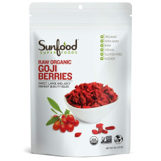 SUNFOOD SUPERFOODS: Organic Goji Berries, 8 oz SUNFOOD SUPERFOODS: Organic Goji Berries, 8 oz