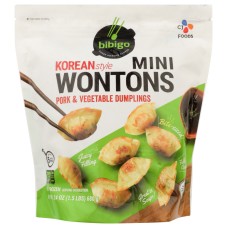 BIBIGO: Korean Style Mini Wontons Pork and Vegetable Dumplings, 24 oz