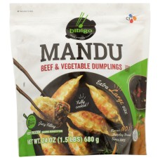 BIBIGO: Beef and Vegetable Dumplings Mandu, 24 oz