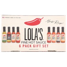 LOLAS FINE HOT SAUCE: Hot Sauce 6Var Gift Box, 30 OZ
