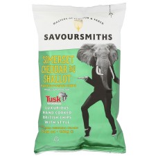SAVOURSMITHS: Somerset Cheddar and Shallot Chips, 5.29 oz
