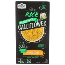 VEGGIECRAFT FARMS: Cheddar Flavor Rice Made with Cauliflower, 5.50 oz